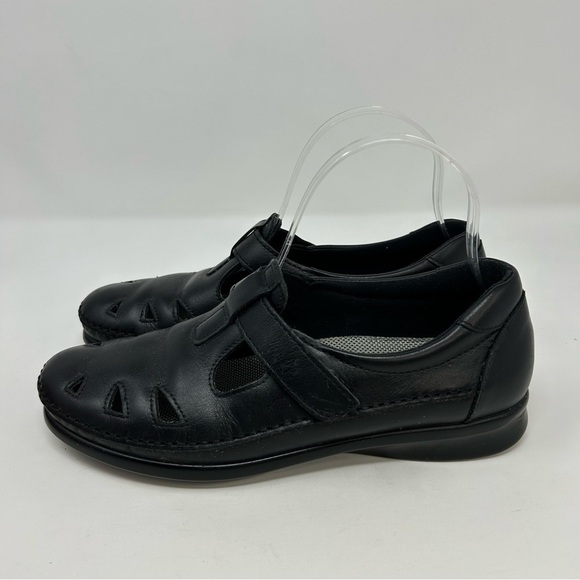 SAS Roamer Black Leather Walking Shoe Loafers Size 8** Tripad Comfort Active - Picture 6 of 12
